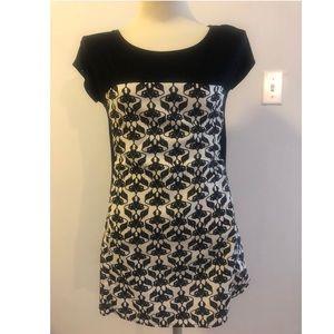 Black and white blouse from Anthropologie Sz M